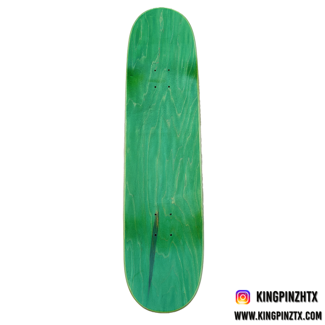 Kingpinz Skateboard Deck Assorted stains